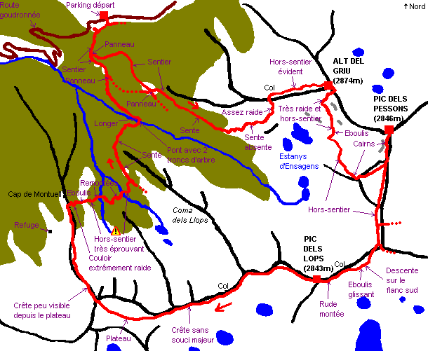 Itinéraire de randonnée au Alt de Griu et Pic dels Pessons