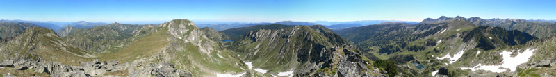 Panorama du sommet du pic de l'Espade